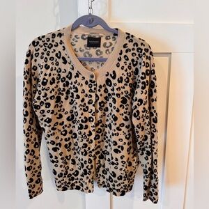 Scotch & Soda Women's Cheetah Print Cardigan Sweater